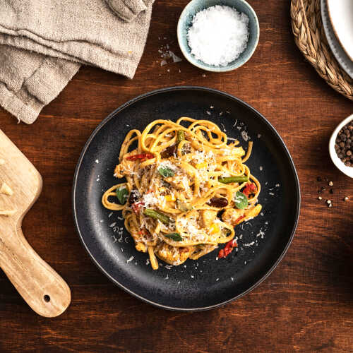 Kermainen cajun-kanapasta