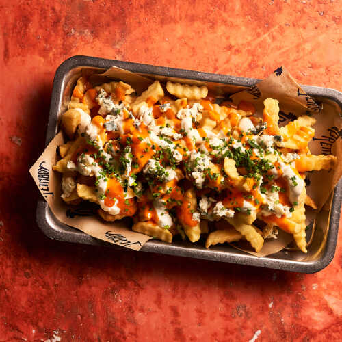 Blue cheese & Buffalo loaded fries